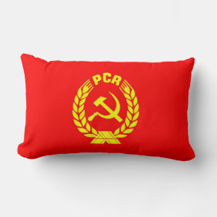 pcr vieux parti communiste roumain drapeau coussin
