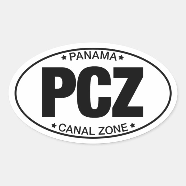 PCZ - Sticker de la zone du canal de Panama (Devant)
