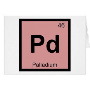 Pd - Symbole de table périodique de la chimie du p
