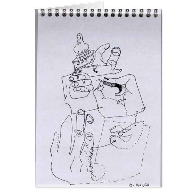 PDD 8 Petits dessins Faibles Jeux de Mains Carte (Devant)