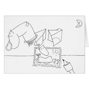 PDD Petits dessins faibles Coloriage Carte de voeu