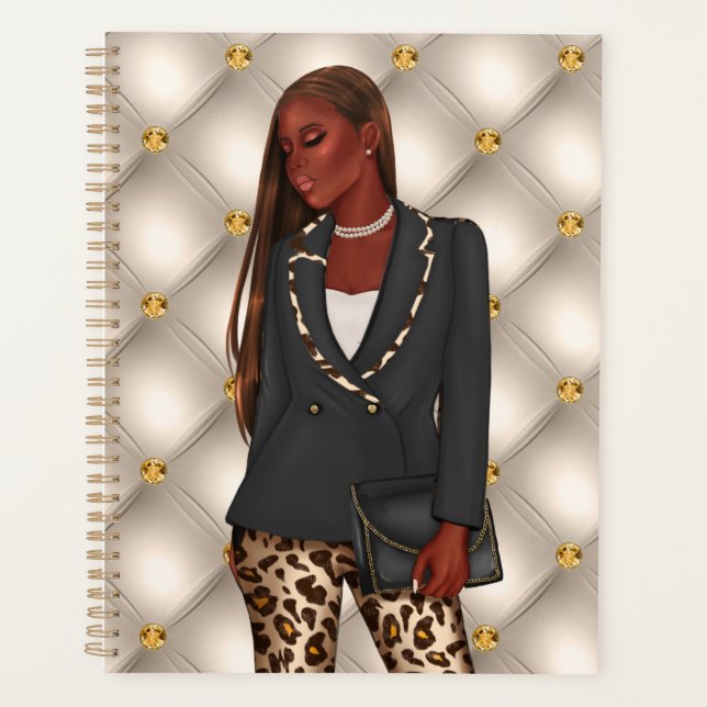 PDG afro-américain Boss Woman Planner (Devant)