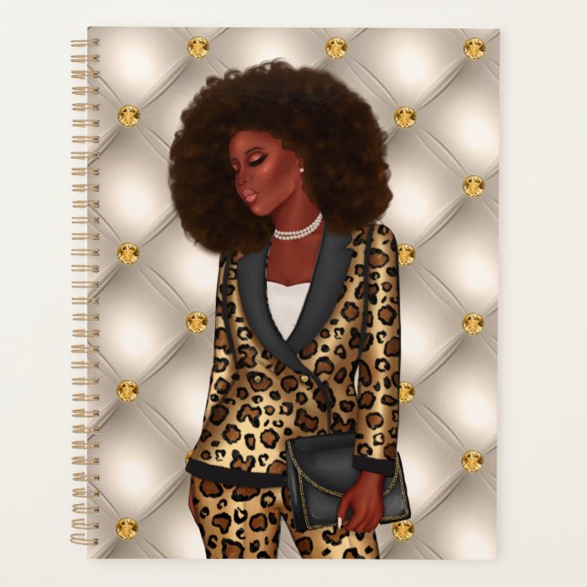 PDG afro-américain Boss Woman Planner (Devant)