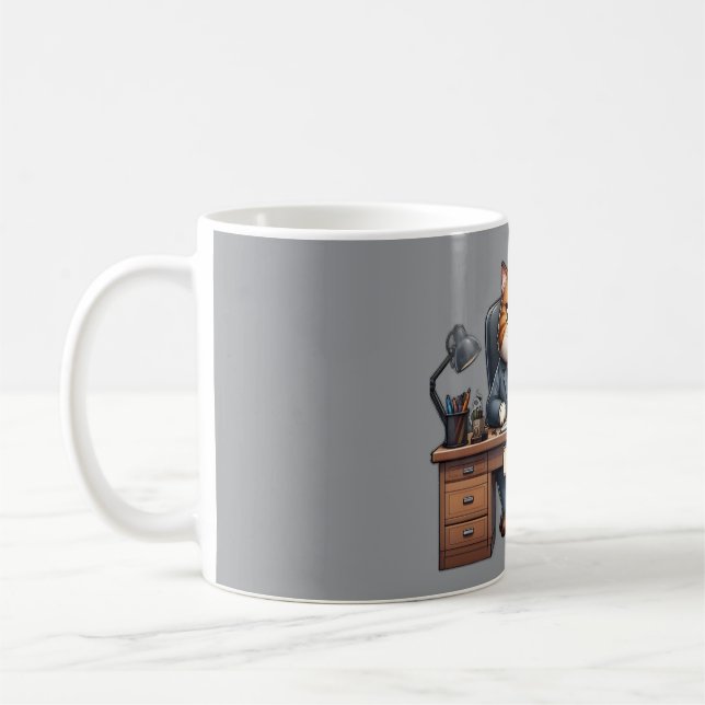 PDG (Président Directeur Félin) - Mug drôle pour a (Gauche)