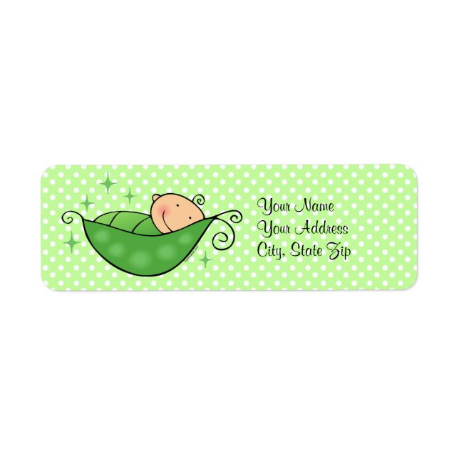 Pea Dans Mon Pod Étiquette Personnalisé (Devant)