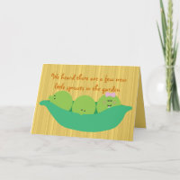 Pea Pod Pals Triplet Babies Félicitations Carte