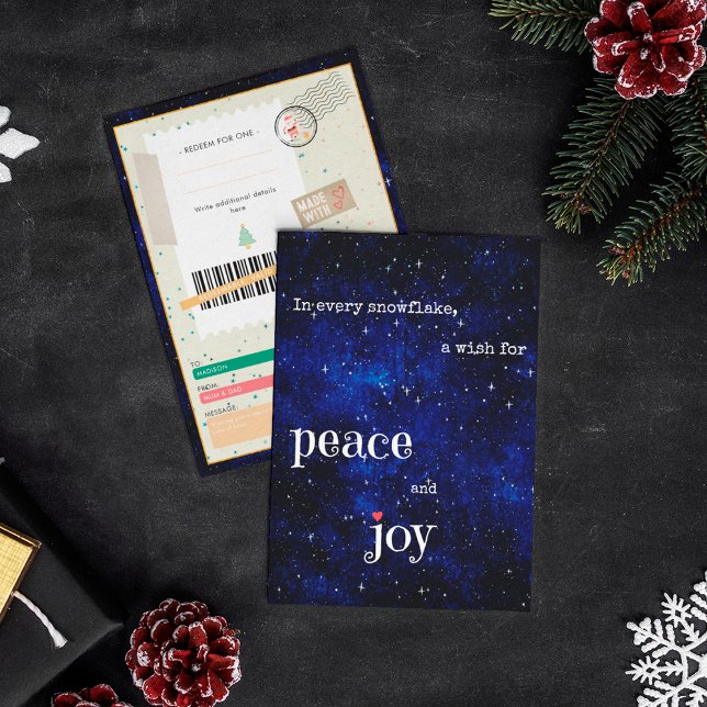 Peace and Joy Christmas Ticket Family Gift Coupon (Créateur téléchargé)