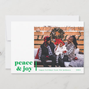 Peace and Joy Corner Carte de vacances photo moder