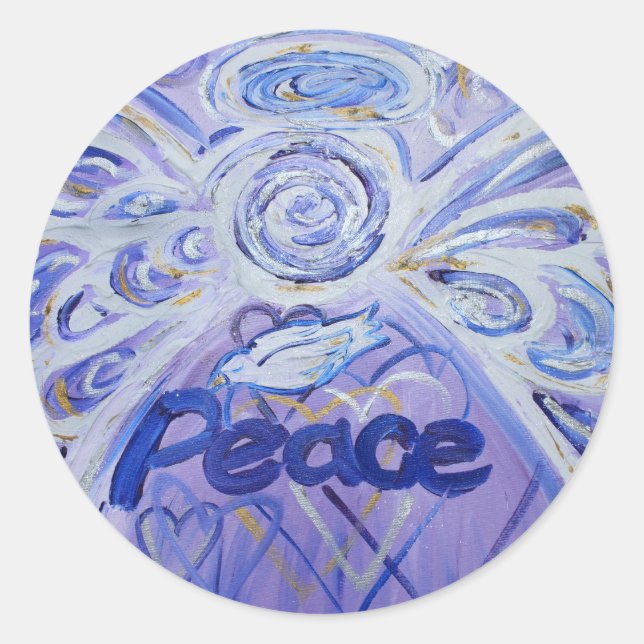 Peace Angel Inspiration Word Art Autocollants pers (Devant)