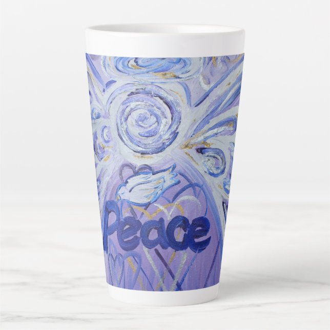 Peace Angel Word Art Custom Latte Mug Cup (Devant)