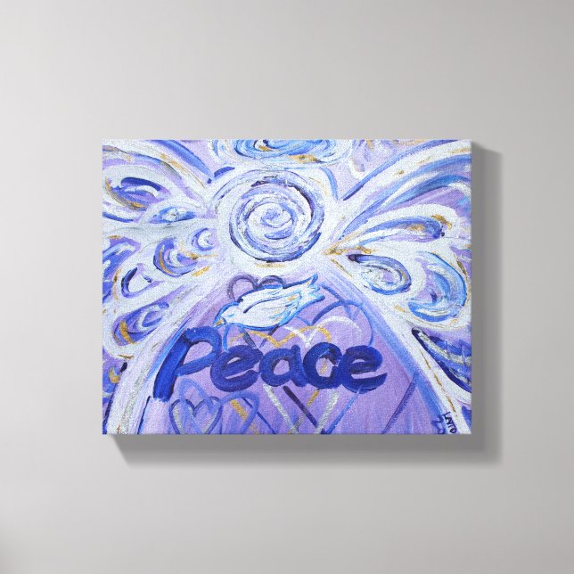 Peace Angel Word Art Peinture Toile Enveloppée (Recto)