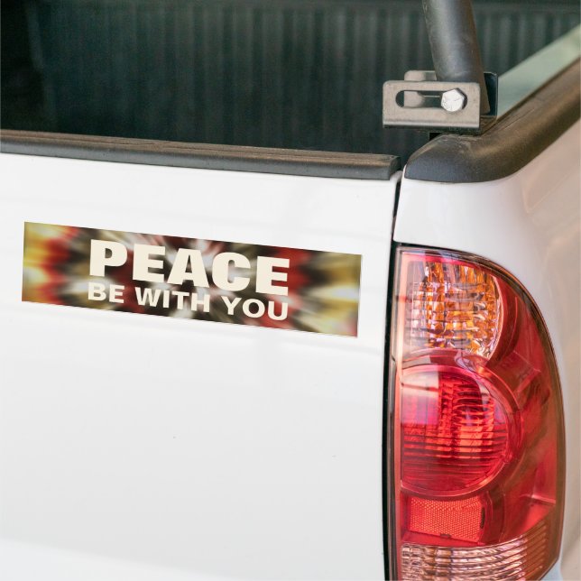 Peace Be With You Tie Dye Bumper Sticker (Sur camion)