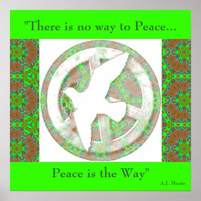 Peace Dove - Affiche Mandala - Avec Citation.1 (Devant)