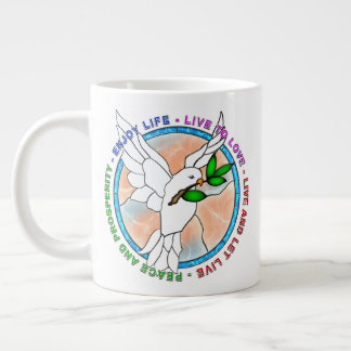 "PEACE DOVE" Mug de café géant 20oz