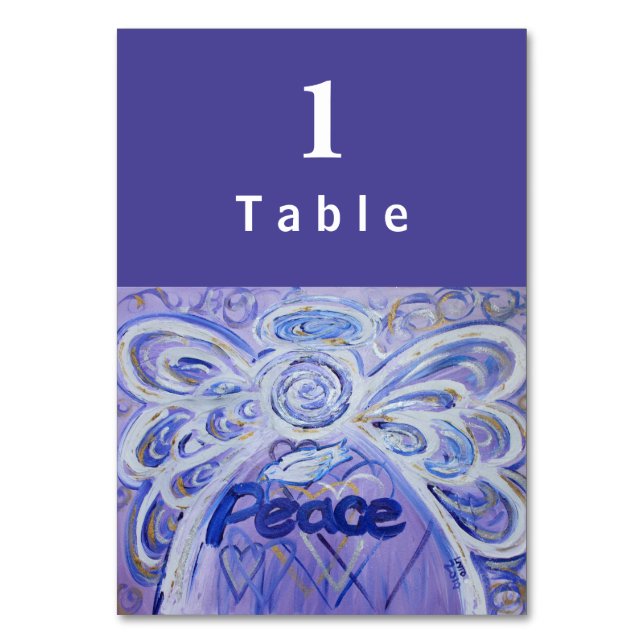 Peace Inspiration Word Angel Cartes de table perso (Par défaut)