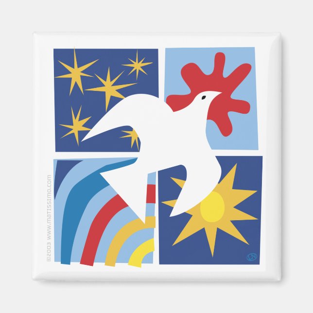 Peace Jove Love Dove Magnet (Devant)