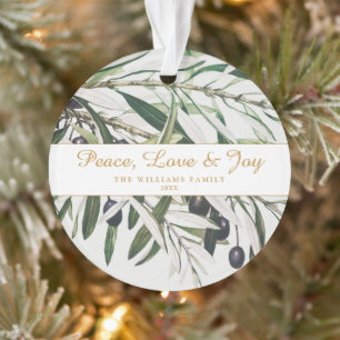 Peace Love and Joy Vintage Olive Branch
