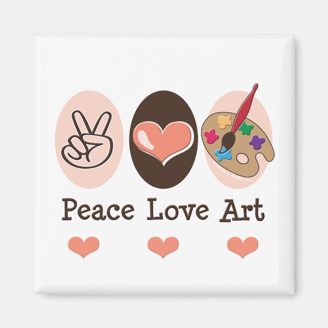 Peace Love Art Magnet (Devant)