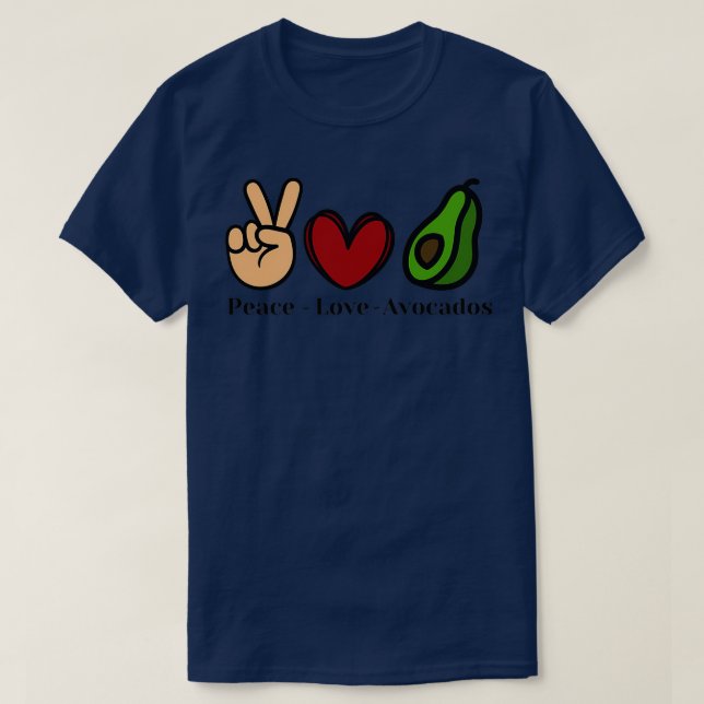 Peace love avocados Classic TShirt (Design devant)