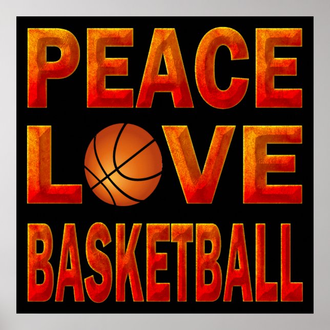 PEACE LOVE BASKETBALL POSTER (Devant)