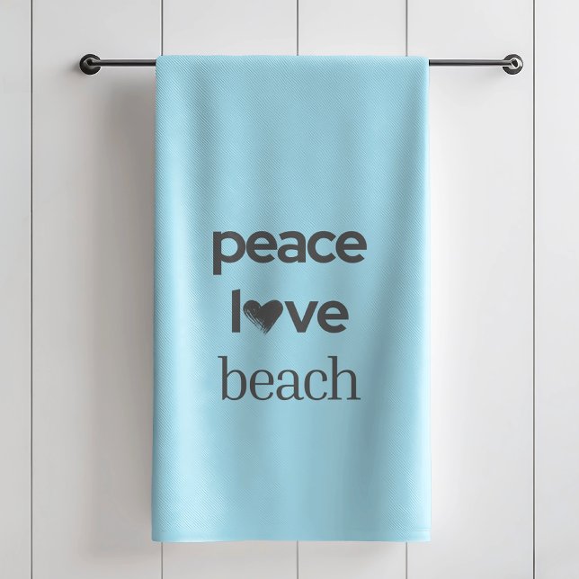 Peace Love Beach -Blue Coastal Life Bathroom Decor (Créateur téléchargé)
