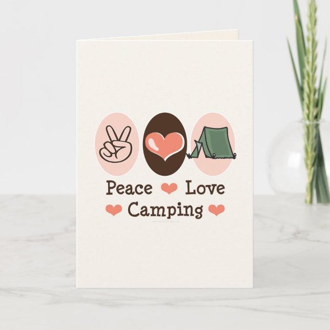 Peace Love Camping Carte de voeux (Devant)