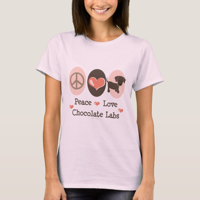 Peace Love Chocolate Labs T-shirt bio (Devant)
