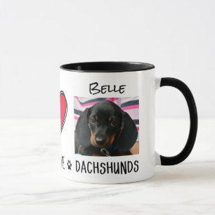 Peace Love Dachshunds Chien Propriétaires Mug
