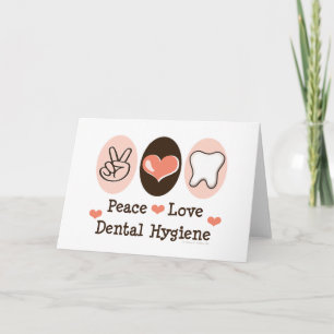 Peace Love Dental Hygiene Carte de voeux