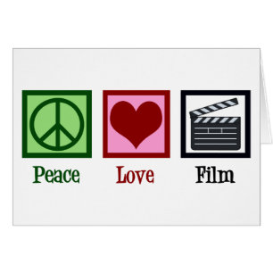 Peace Love Film Clapperboard Directeur Carte de va