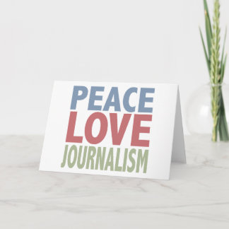 Peace Love Journalism Carte de voeux
