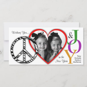 Peace, Love & Joy Carte photo de vacances 2