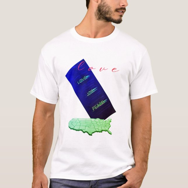 PEACE LOVE JOY T-Shirt (Devant)