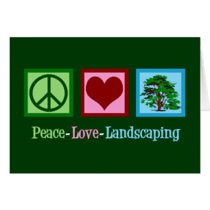 Peace Love Landscaping Company Carte de vacances