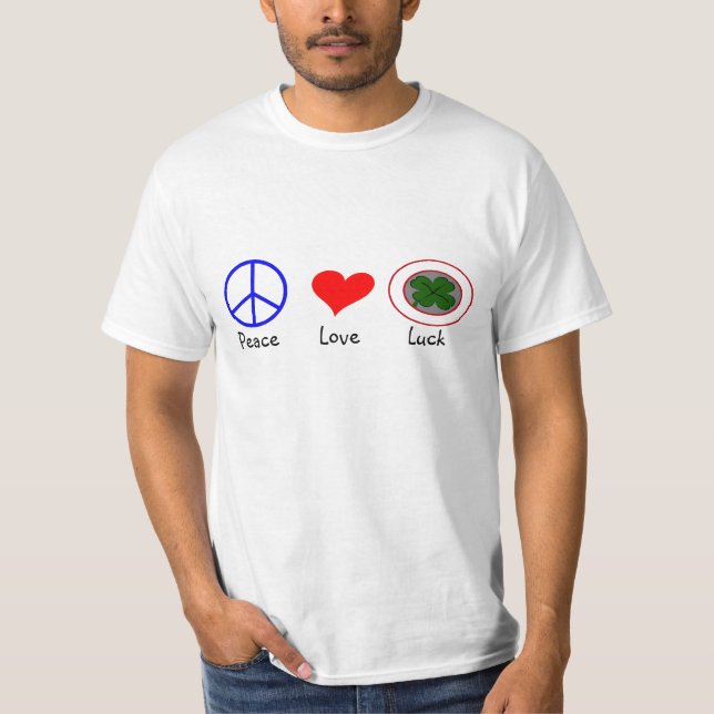 Peace, Love & Luck - Value T-Shirt (Devant)