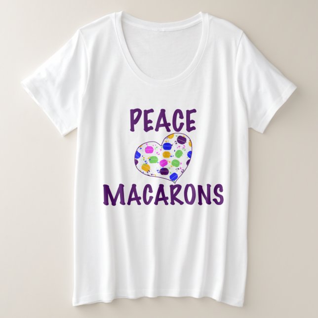 Peace Love Macarons Heart (Design devant)