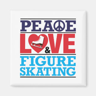 Peace Love - Magnet de patinage artistique