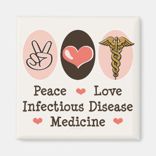 Peace Love Maladie infectieuse Magnet