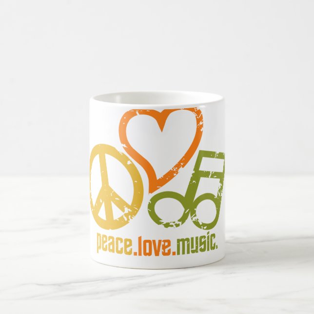 Peace Love Mug - choisir style & couleur (Centre)