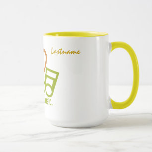 Peace Love Music tasses personnalisées