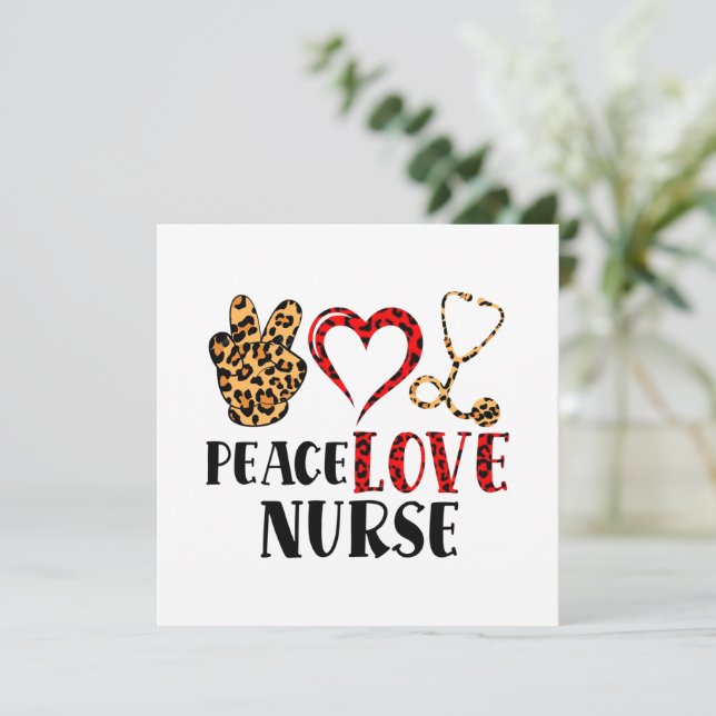 Peace Love Nurse - Cute Nurse Design (2) (Debout devant)