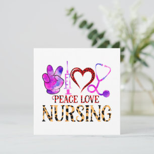 Peace Love Nursing - Cute Nurse Design
