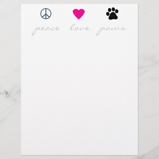 Peace Love Paws (Devant)
