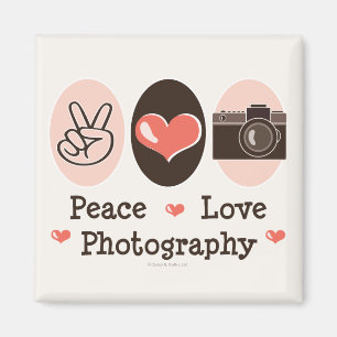 Peace Love Photography Magnet