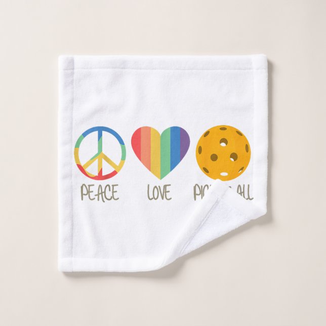 Peace Love Pickleball (Gant de toilette)