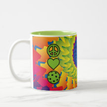 Peace Love Pickleball pickleball mug