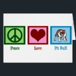 Peace Love Pit Bull<br><div class="desc">Un signe de paix vert,  coeur rouge et pitbull mignon. J'adore ces chiens amusants. Grand cadeau pour un propriétaire de pit bull.</div>