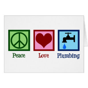 Peace Love Plumbing Company Carte de vacances