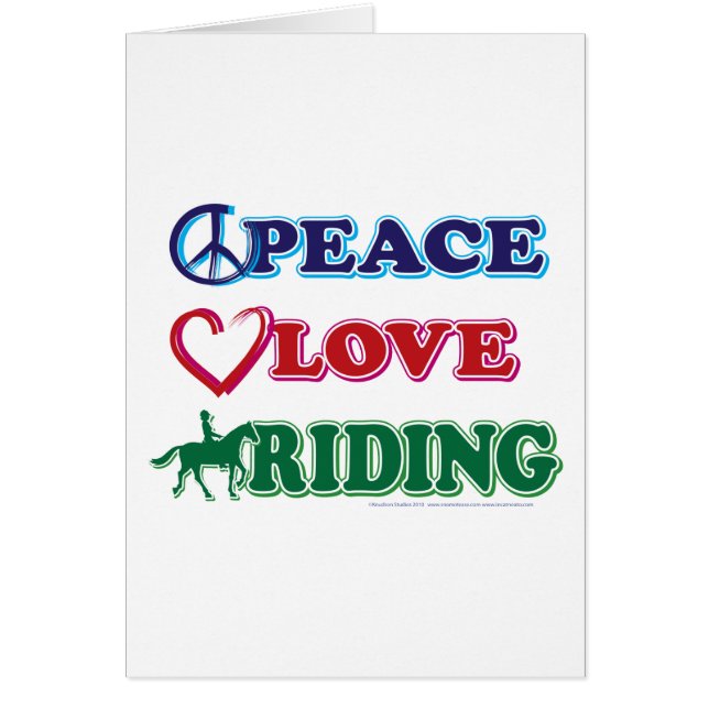 Peace Love Riding (Devant)