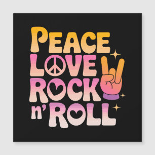 Peace Love Rock n Roll - Typographie inspirée par